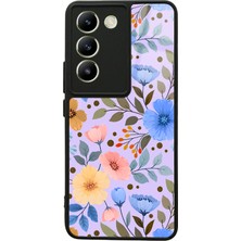 S-Case Vivo V30 Lite Çiçek Bahçesi Tasarımlı Glossy Telefon Kılıfı