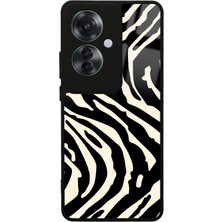 S-Case Oppo Reno 11F 5g Zebra Tasarımlı Glossy Telefon Kılıfı