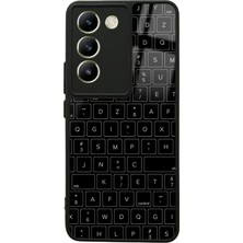 S-Case Vivo V30 Lite Keyboard Tasarımlı Glossy Telefon Kılıfı
