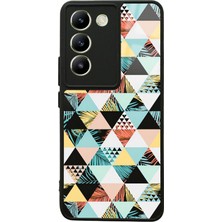 S-Case Vivo V30 Lite Retro Duvar Kağıdı Tasarımlı Glossy Telefon Kılıfı