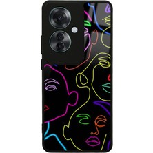 S-Case Oppo Reno 11F 5g Neon Silüet Tasarımlı Glossy Telefon Kılıfı