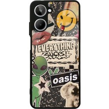 S-Case Oppo Realme 10 Retro Sticker Tasarımlı Glossy Telefon Kılıfı