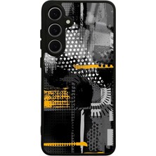 S-Case Samsung S24 Fe Yellow And Black Tasarımlı Glossy Telefon Kılıfı