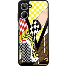 S-Case Oppo Realme 10 Yellow Plaid Tasarımlı Glossy Telefon Kılıfı