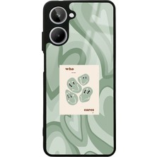 S-Case Oppo Realme 10 Who Cares Green Tasarımlı Glossy Telefon Kılıfı