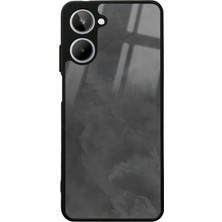 S-Case Oppo Realme 10 Gri Mermer Tasarımlı Glossy Telefon Kılıfı