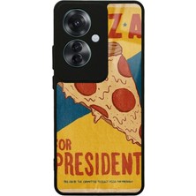 S-Case Oppo Reno 11F 5g Pizza Tasarımlı Glossy Telefon Kılıfı