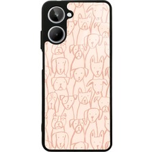 S-Case Oppo Realme 10 Pink Dog Tasarımlı Glossy Telefon Kılıfı