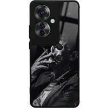 S-Case Oppo Reno 11F 5g Smoke Skull Tasarımlı Glossy Telefon Kılıfı