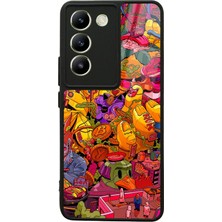 S-Case Vivo V30 Lite Retro Coin Tasarımlı Glossy Telefon Kılıfı