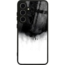 S-Case Samsung S24 Fe Siyah Duman Tasarımlı Glossy Telefon Kılıfı