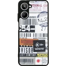 S-Case Oppo Realme 10 Sticker Barkod Tasarımlı Glossy Telefon Kılıfı