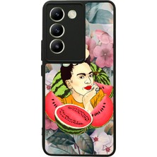 S-Case Vivo V30 Lite Frida Kahlo Tasarımlı Glossy Telefon Kılıfı