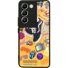 S-Case Vivo V30 Lite Retro Vans Tasarımlı Glossy Telefon Kılıfı