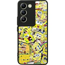 S-Case Vivo V30 Lite Sünger Bob Tasarımlı Glossy Telefon Kılıfı