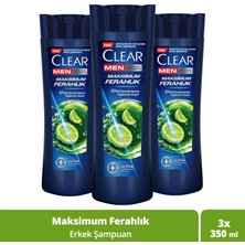 Clear Men Kepeğe Karşı Etkili Şampuan Maksimum Ferahlık Yağlı Saç Derisi İçin Limon Özlü 350 ml x3