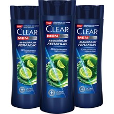 Clear Men Kepeğe Karşı Etkili Şampuan Maksimum Ferahlık Yağlı Saç Derisi İçin Limon Özlü 350 ml x3