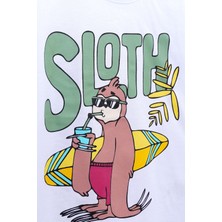 Zuzunga Cute Sloth Baskılı Çocuk Alt-Üst Takım (T-Shirt-Şort)