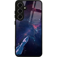 S-Case Samsung S24 Fe Space Rocket Tasarımlı Glossy Telefon Kılıfı