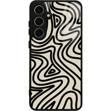 S-Case Samsung S24 Fe Bej Geometrik Tasarımlı Glossy Telefon Kılıfı