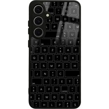 S-Case Samsung S24 Fe Keyboard Tasarımlı Glossy Telefon Kılıfı