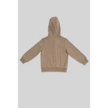 Minojoy Harves Zeytin Gri Pamuklu Fermuarlı Erkek Çocuk Sweatshirt