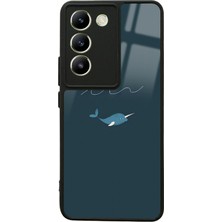 S-Case Vivo V30 Lite Doodle Fish Tasarımlı Glossy Telefon Kılıfı