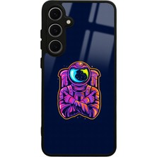 S-Case Samsung S24 Fe Neon Astronot Tasarımlı Glossy Telefon Kılıfı