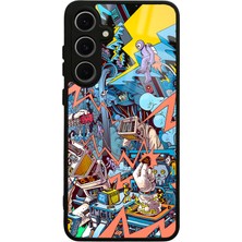 S-Case Samsung S24 Fe Retro Machine Tasarımlı Glossy Telefon Kılıfı