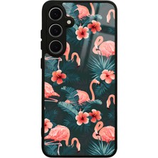 S-Case Samsung S24 Fe Flamingo Leaf Tasarımlı Glossy Telefon Kılıfı