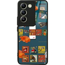 S-Case Vivo V30 Lite Vintage Frame Tasarımlı Glossy Telefon Kılıfı