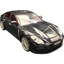 Farbu Metal Model Araba 5517, 1:18 Ölçekli Kapılar Bagaj Kaput Açılır Özellikli Sesli Ön Farları Işıklı Porsche Panamera