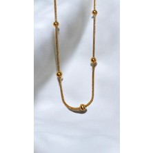 Wisteria Jewelry Gold Renk Toplu Zincir Çelik Kolye 316L