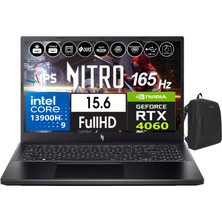 Acer Nitro 5 ANV15-51 V15 Ntel Core I9-13900H 24GB Ddr5 2tb SSD 8GB/RTX4060 Freedos 15.6" 165Hz Fhd Taşınabilir Bilgisayar NHQQEEY00503+WEBLEGELSINÇANTA