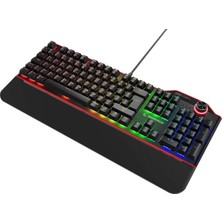 Rampage Hydra R6 Full Color RGB LED Gaming Pro Blue Switch Aluminyum Kaplama Multimedia Mekanik Klavye