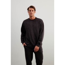 Erkek Pamuklu Üç Iplik Uzun Kollu Sweatshirtt