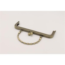 Gül Çanta Klips Saplı - 20 cm Bronz