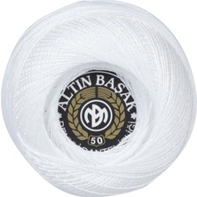 Altınbaşak Renkli Dantel Ipliği No:50 (20 Gr) - Beyaz