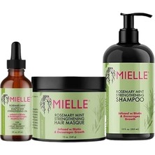 Mielle Rosemary 3lü Mint Hair Strengthening Oil And Shampoo And Masque Saç Bakım Seti