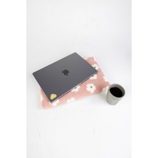Baby Kangaroo Peluş-Welsoft 13 Inç Pembe Çiçekli Desenli Bilgisayar Çantası, Laptop Kılıfı- Notebook Kılıfı-Evrak Çantası