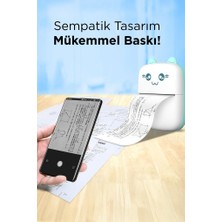 Torima C9 Pembe Mini Yazıcı Mini Taşınabilir Termal Yazıcı Kablosuz Bağlantı Ap Kontrol