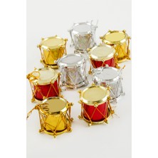 9 Adet Davul Yılbaşı Ağaç Süsü