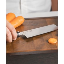 Zaika Japon Tasarım Nakiri Sebze Doğrama Bıçağı - 16cm Paslanmaz Çelik