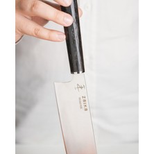 Zaika Japon Tasarım Nakiri Sebze Doğrama Bıçağı - 16cm Paslanmaz Çelik