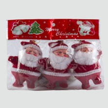 3'lü Noel Baba Yılbaşı Ağaç Süsü