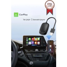 Torima X8 Mini Kablosuz Carplay USB ve Type-C Uyumlu Araç Multimedya Dönüştürücü Adaptörü