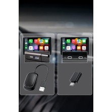 Torima X8 Mini Kablosuz Carplay USB ve Type-C Uyumlu Araç Multimedya Dönüştürücü Adaptörü