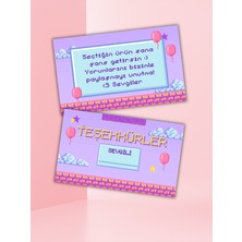 Analitik Form Matbaacılık Teşekkür Kartı Hediye Kartı Paketleme Kartı Sipariş Kartı 8.2 x 5 cm 25 Adet