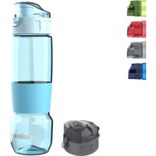 Zweikell Pivot Switch Aqua Blue Bpa Içermez 650 ml Tritan Kırılmaz Suluk - Su Matarası - Yedek Kapak Hediyeli