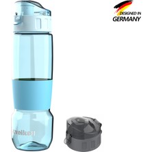 Zweikell Pivot Switch Aqua Blue Bpa Içermez 650 ml Tritan Kırılmaz Suluk - Su Matarası - Yedek Kapak Hediyeli